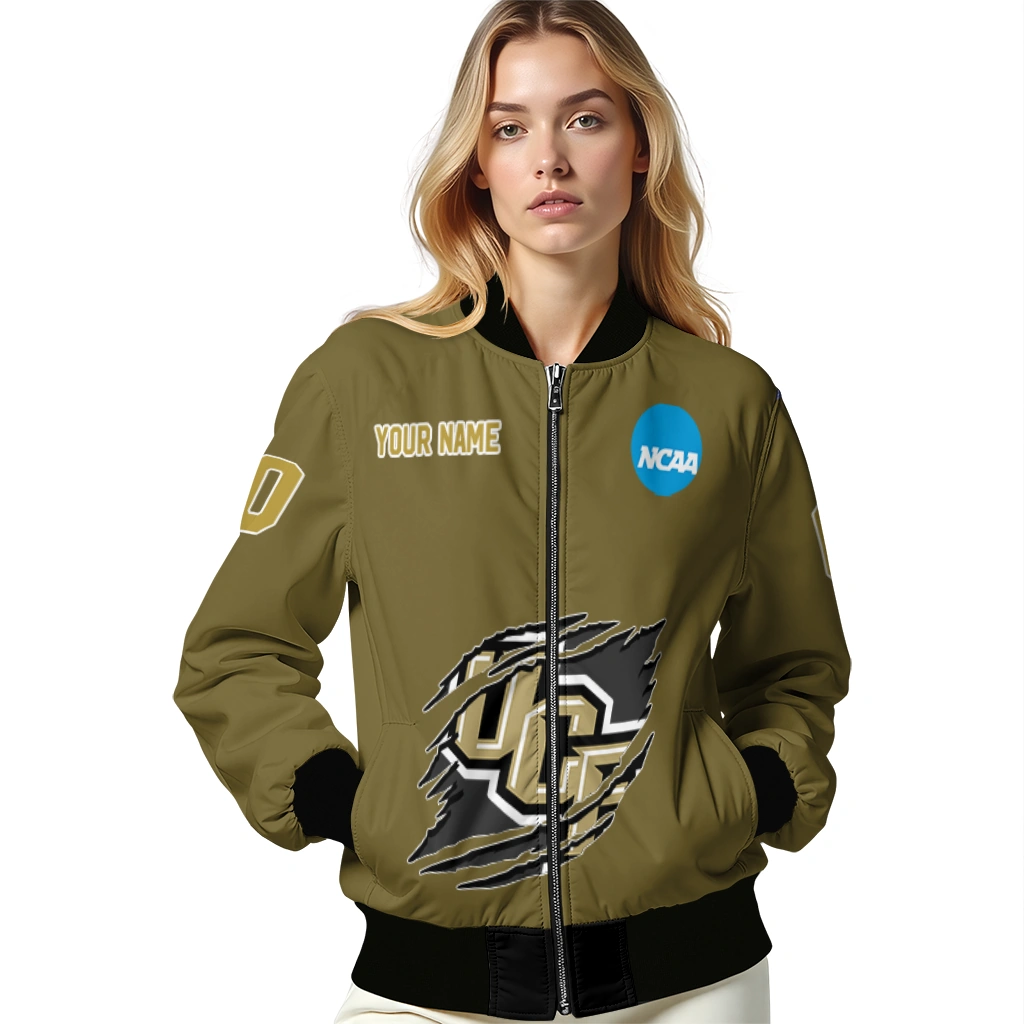 custom ucf knights claw mark gold bomber jacket latest model custom ucf knights claw mark gold bomber jacket latest model