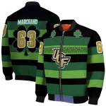 custom ucf knights clover green lines green black bomber jacket best selling