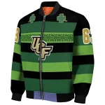 custom ucf knights clover green lines green black bomber jacket best selling