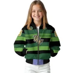 custom ucf knights clover green lines green black bomber jacket best selling