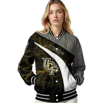 custom ucf knights electric flash gold varsity jacket best selling