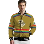 custom ucf knights rainbow jersey number gold varsity jacket best selling