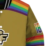 custom ucf knights rainbow jersey number gold varsity jacket best selling