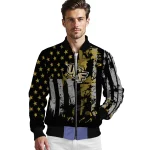custom ucf knights star stripes gold black bomber jacket best selling