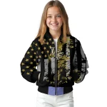 custom ucf knights star stripes gold black bomber jacket best selling