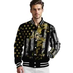 custom ucf knights star stripes gold black varsity jacket best selling