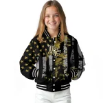 custom ucf knights star stripes gold black varsity jacket best selling