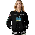 custom ucla bruins american flag skull black varsity jacket best selling