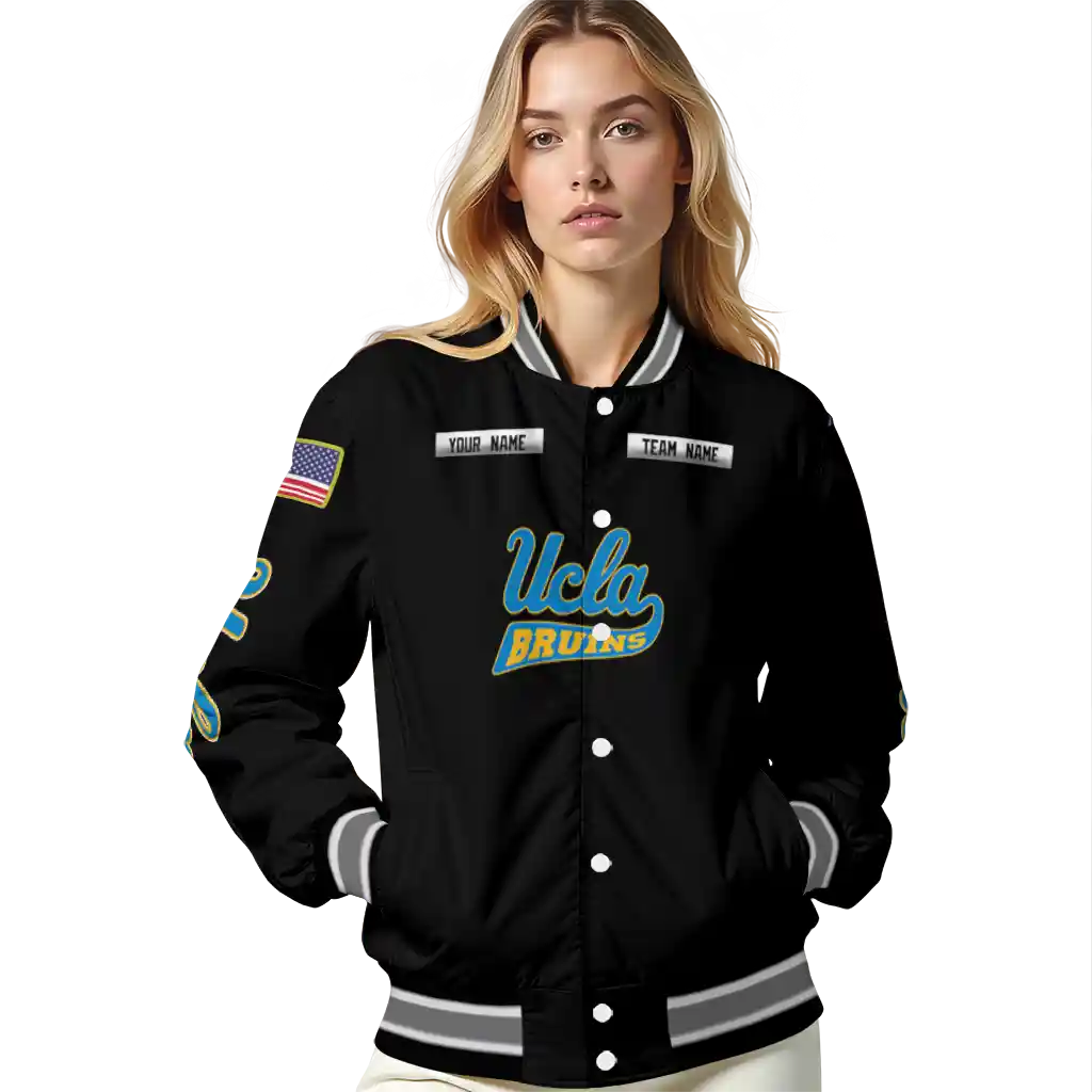 custom ucla bruins american flag skull black varsity jacket latest model custom ucla bruins american flag skull black varsity jacket latest model