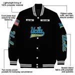 custom ucla bruins american flag skull black varsity jacket best selling