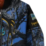 custom ucla bruins antlers motif blue black bomber jacket best selling