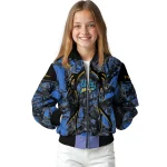 custom ucla bruins antlers motif blue black bomber jacket best selling