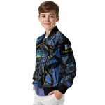 custom ucla bruins antlers motif blue black bomber jacket best selling