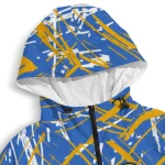 custom ucla bruins brushstroke pattern blue windbreaker jacket best selling