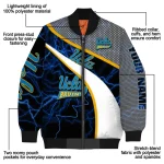 custom ucla bruins electric flash blue bomber jacket best selling