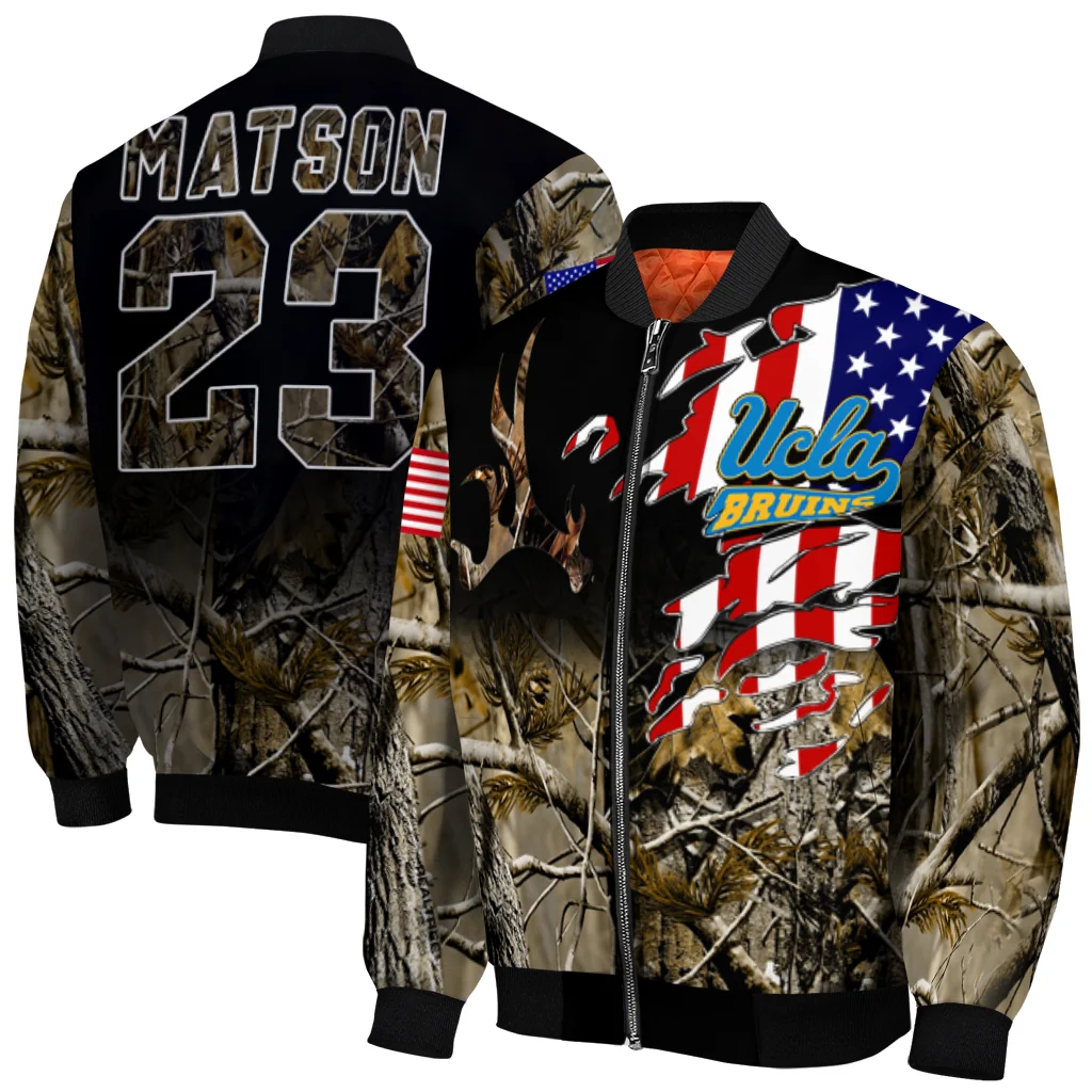 custom ucla bruins patriot deer camouflage bomber jacket best selling custom ucla bruins patriot deer camouflage bomber jacket best selling