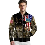 custom ucla bruins patriot deer camouflage bomber jacket best selling