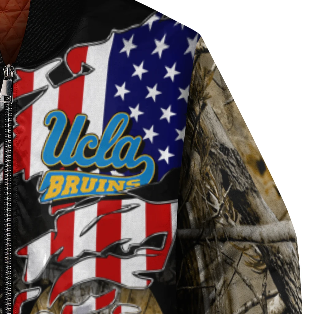 custom ucla bruins patriot deer camouflage bomber jacket premium grade custom ucla bruins patriot deer camouflage bomber jacket premium grade