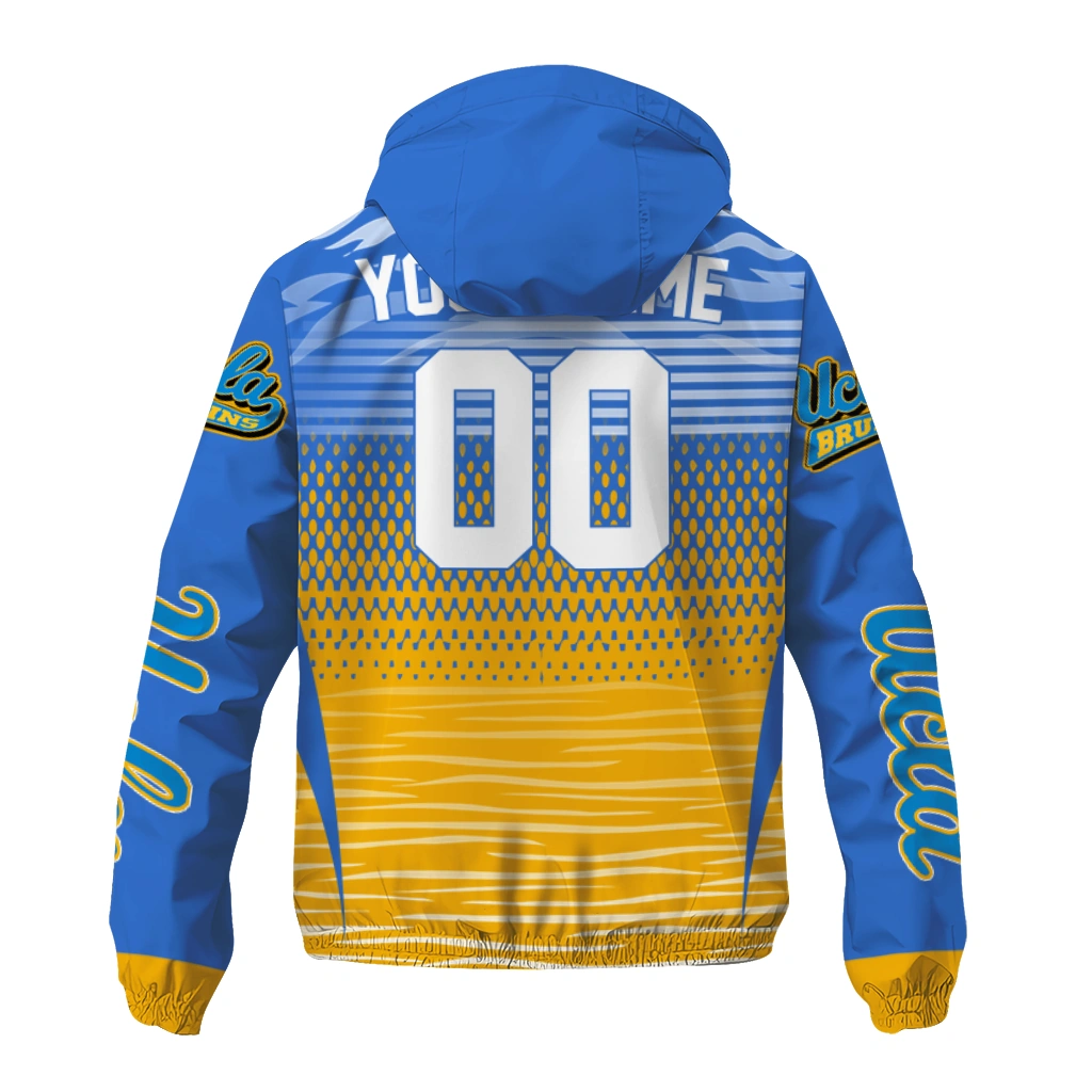 custom ucla bruins pattern layers blue windbreaker jacket fashion forward custom ucla bruins pattern layers blue windbreaker jacket fashion forward