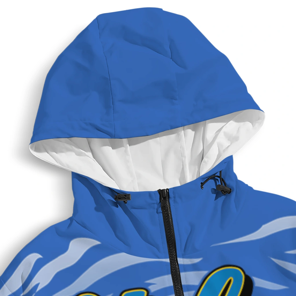 custom ucla bruins pattern layers blue windbreaker jacket premium grade custom ucla bruins pattern layers blue windbreaker jacket premium grade