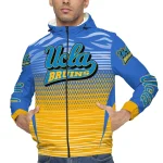 custom ucla bruins pattern layers blue windbreaker jacket best selling