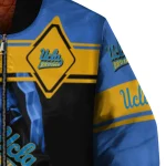 custom ucla bruins reaper hands blue black bomber jacket best selling
