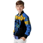 custom ucla bruins reaper hands blue black bomber jacket best selling