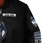 custom uconn huskies american flag skull black bomber jacket best selling