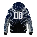 custom uconn huskies brick motion blue black windbreaker jacket best selling