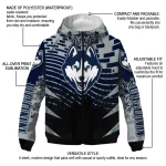 custom uconn huskies brick motion blue black windbreaker jacket best selling