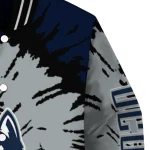 custom uconn huskies burst splatter blue varsity jacket best selling