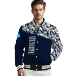 custom uconn huskies camouflage splash blue varsity jacket best selling