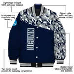 custom uconn huskies camouflage splash blue varsity jacket best selling
