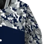 custom uconn huskies camouflage splash blue varsity jacket best selling