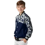 custom uconn huskies camouflage splash blue varsity jacket best selling