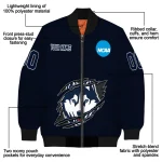custom uconn huskies claw mark blue bomber jacket best selling