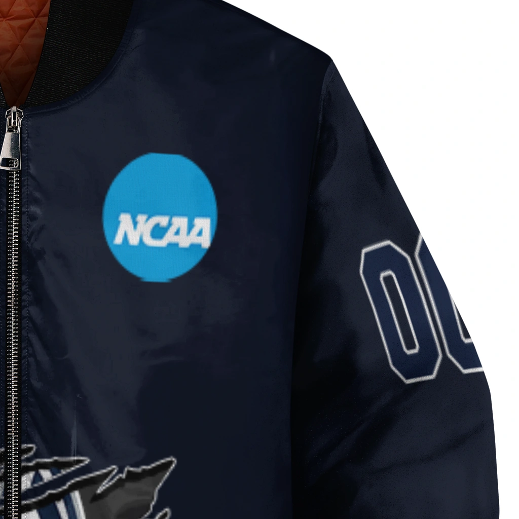 custom uconn huskies claw mark blue bomber jacket premium grade custom uconn huskies claw mark blue bomber jacket premium grade