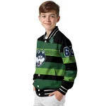 custom uconn huskies clover green lines green black varsity jacket best selling