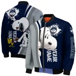 custom uconn huskies snoopy head blue bomber jacket best selling