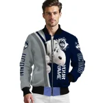 custom uconn huskies snoopy head blue bomber jacket best selling