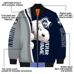 custom uconn huskies snoopy head blue bomber jacket best selling
