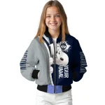 custom uconn huskies snoopy head blue bomber jacket best selling
