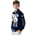 custom uconn huskies snoopy head blue bomber jacket best selling