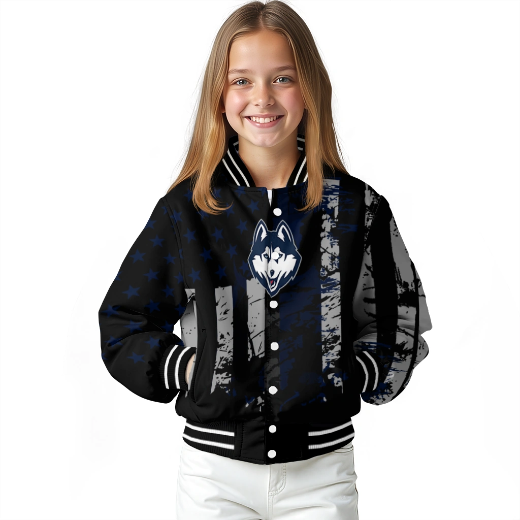 custom uconn huskies star stripes blue black varsity jacket top rated custom uconn huskies star stripes blue black varsity jacket top rated