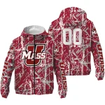 custom umass minutemen brushstroke pattern red windbreaker jacket best selling