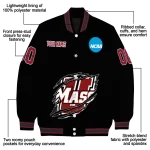 custom umass minutemen claw shred black varsity jacket best selling