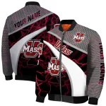 custom umass minutemen electric flash red bomber jacket best selling