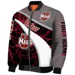 custom umass minutemen electric flash red bomber jacket best selling