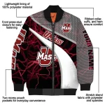 custom umass minutemen electric flash red bomber jacket best selling