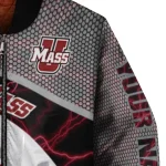custom umass minutemen electric flash red bomber jacket best selling